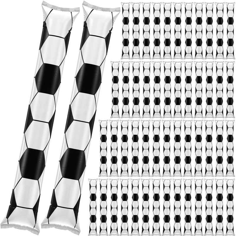 Meooeck 40 Pcs Thunder Sticks Inflatable Noisemakers Cheerleading Game Day Sports Noise Makers Plastic Cheering Sticks Bulk for
