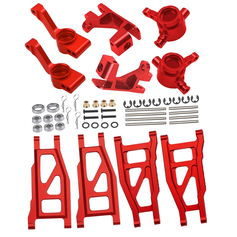 Rcarmumb Upgrades Part for 1/10 Slash 4×4 VXL,Stampede 4X4 VXL,Rustler 4X4 VXL,Hoss 4X4 VXL,Alloy Front Rear Suspension Arm & St
