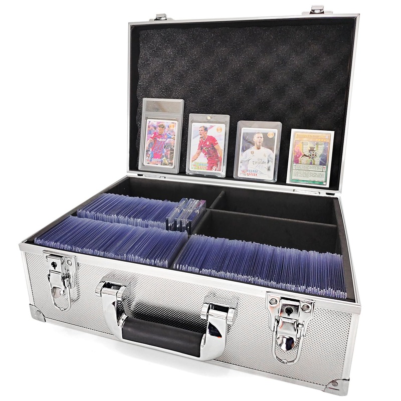 superaimi Toploaders Storage Box, Hard Toploaders Storage Case for 3” x 4” 35pt Rigid Card Holders, Card Deck Box Fits Cards,