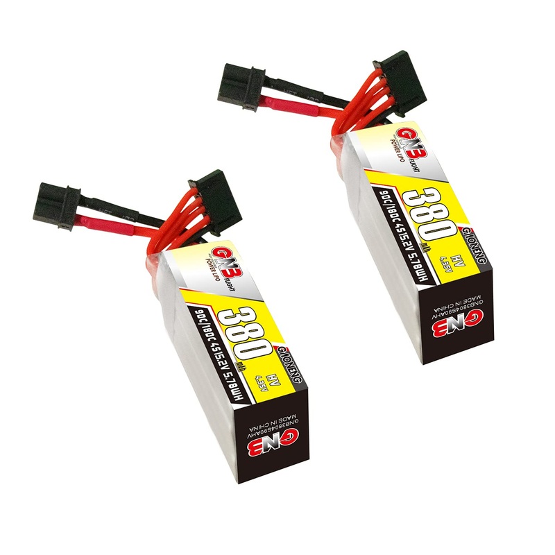 GAONENG 2pcs GNB 4S 380mah LiPo Battery 90C 180C 15.2V with XT30 Connector for 1.6 to 2.5 inch Drone Toothpick Drone Spare RC Pa