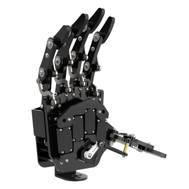 HIWONDER Robot Hand Five Fingers Support Secondary Development Solely Movement Bionic Robot Mechanical Arm Hand DIY Robot(Right