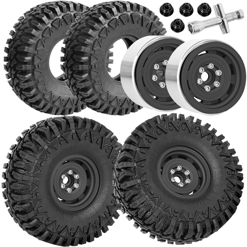 hopsupRC (4PCS) Aluminum 1.9 Beadlock Wheel Rims Heavy Duty for 1/10 Axial SCX10 SCX10 II SCX10 III TRX4 D90 90046.Wheels Rim 1.