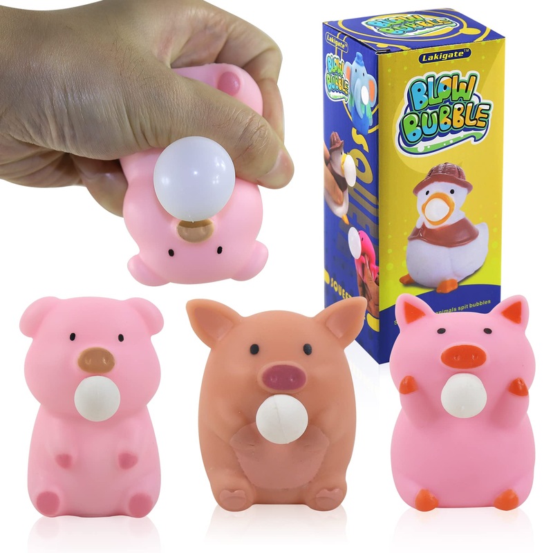 LAKIGATE Fidget Toys,Cute Pig Squishy Toys,3 Pack,Fidgets for Kids and Adults,Squishies for Autism, ADHD and Quitting Bad Habits
