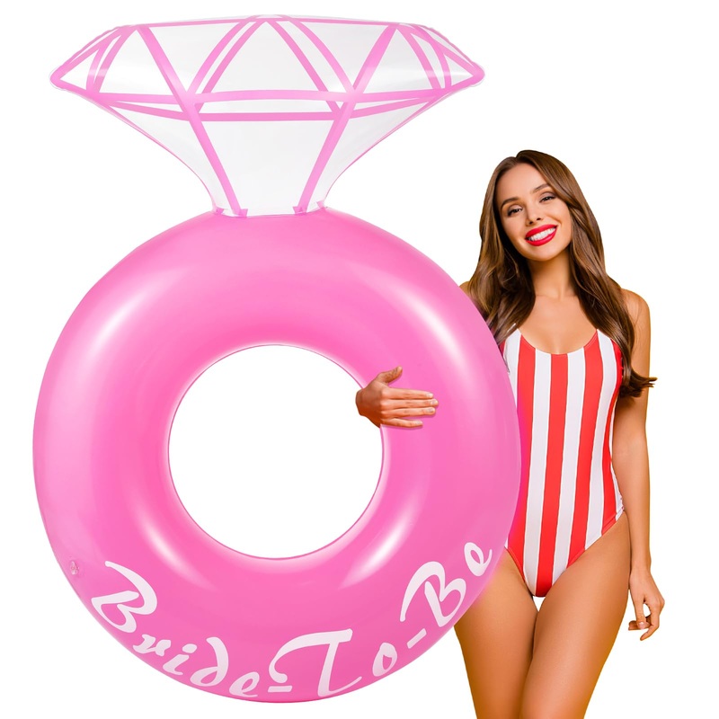 MoKo Diamond Pool Floats Adults, Bachelorette Party Decorations, Romantic Diamond Swim Ring Float for Summer Beach Party, Engage