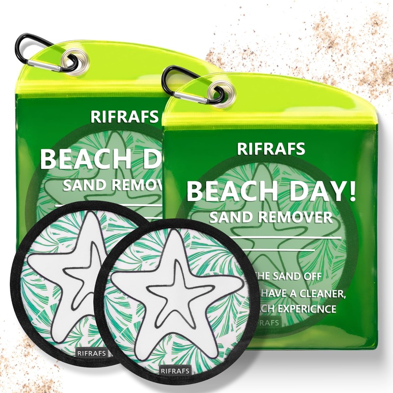 Rifrafs Sand Remover for Beach, 2025 New Upgrade Beach Vacation Essentials for Women, Talc-Free and Reef Friendly, Beach Accesso