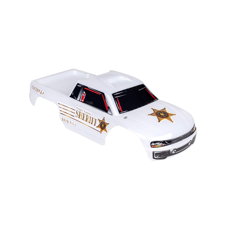 SummitLink Custom Body Compatible for 1/10 Scale RC Car or Truck (Truck not Included) (Police White)
