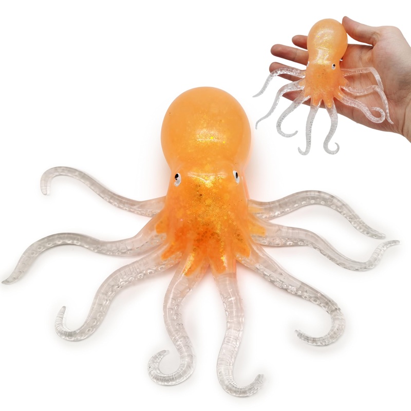ZTATU Octopus Stress Balls for Kids Squishy Fidget Toys (1PCS) Sensory Squeeze Toys Squishy Balls for Kids, Sea Animals Party Fa