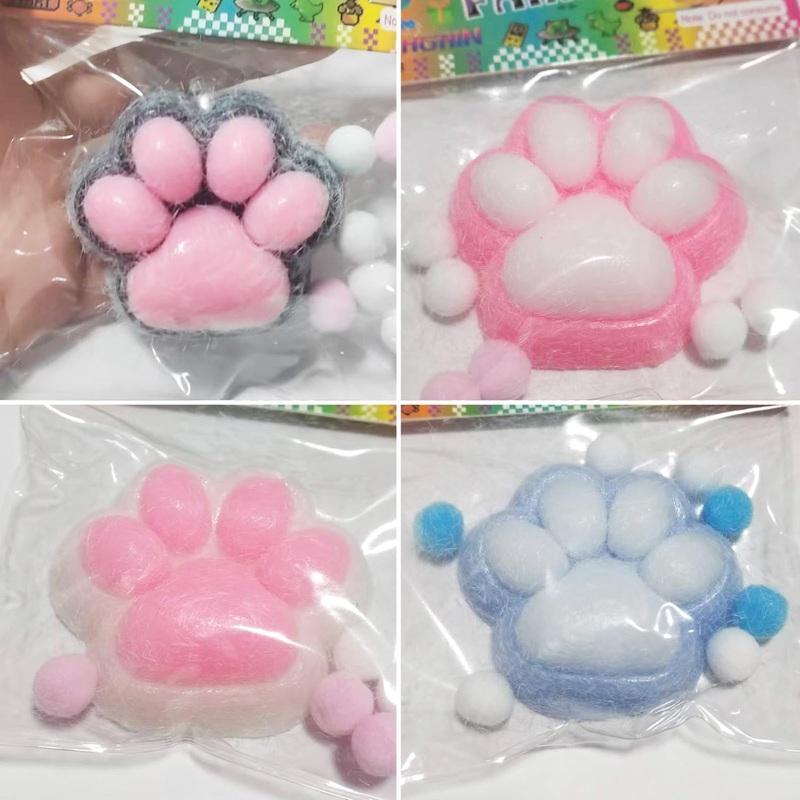 4 Pack Taba Cat Paw Toy, Taba Toys for Kids, Cat Paw Quiet Fidget Toys, Small Stress Relief Sensory Toys Gifts for Children Chri