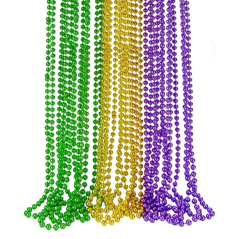 ABONDEVER 16Pcs 7mm Metallic Pink Bead Necklace Bulk Pink Beaded Necklaces for Women Valentine’s Day Party Favors Wedding and Ma