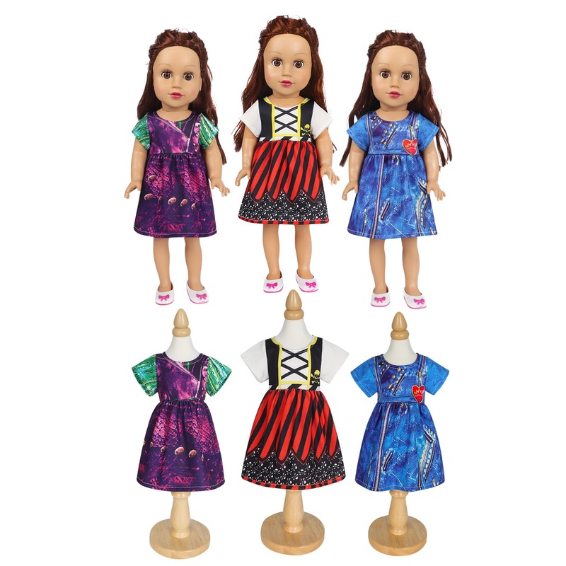 Benylion 14-16 inch Doll Clothes Princess Costume Dress for 18 Inch Doll Accessories Include Pirate,Descendants Evie and Mal Fit