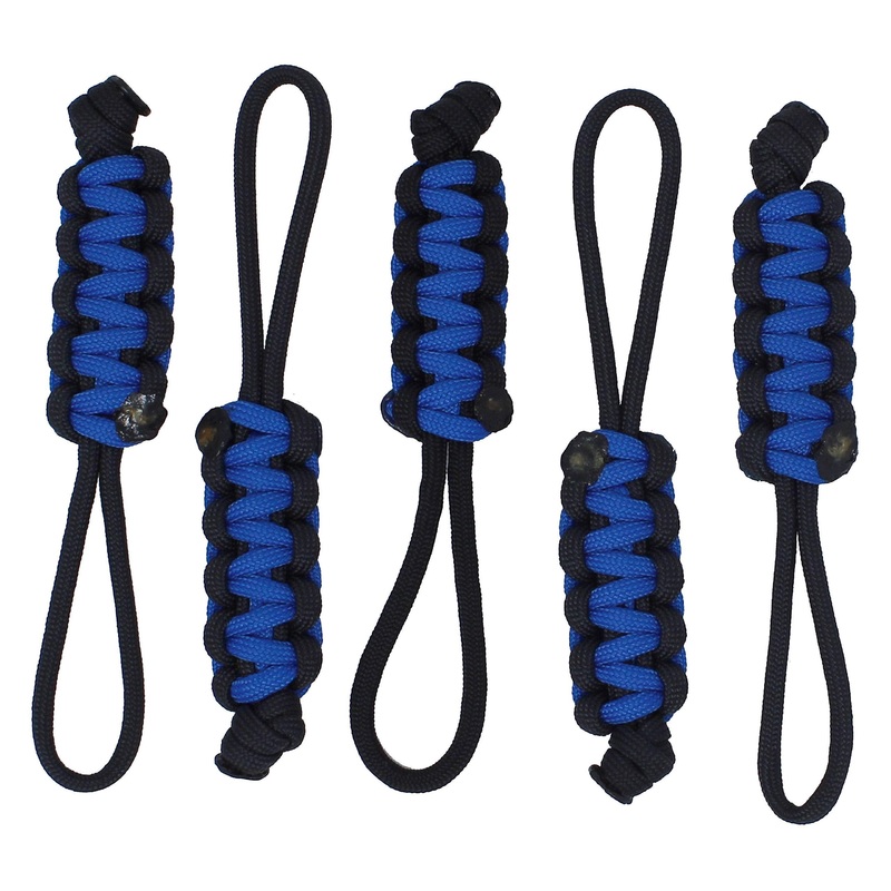 BubbasGarageTv – Large Heavy Duty Paracord Zipper Pulls (Royal Blue)