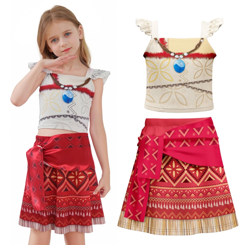 cefirature Girls Princess Costume Skirt Sets Toddler Birthday Party Dress up Kids Cosplay Outfits 3-10 Years