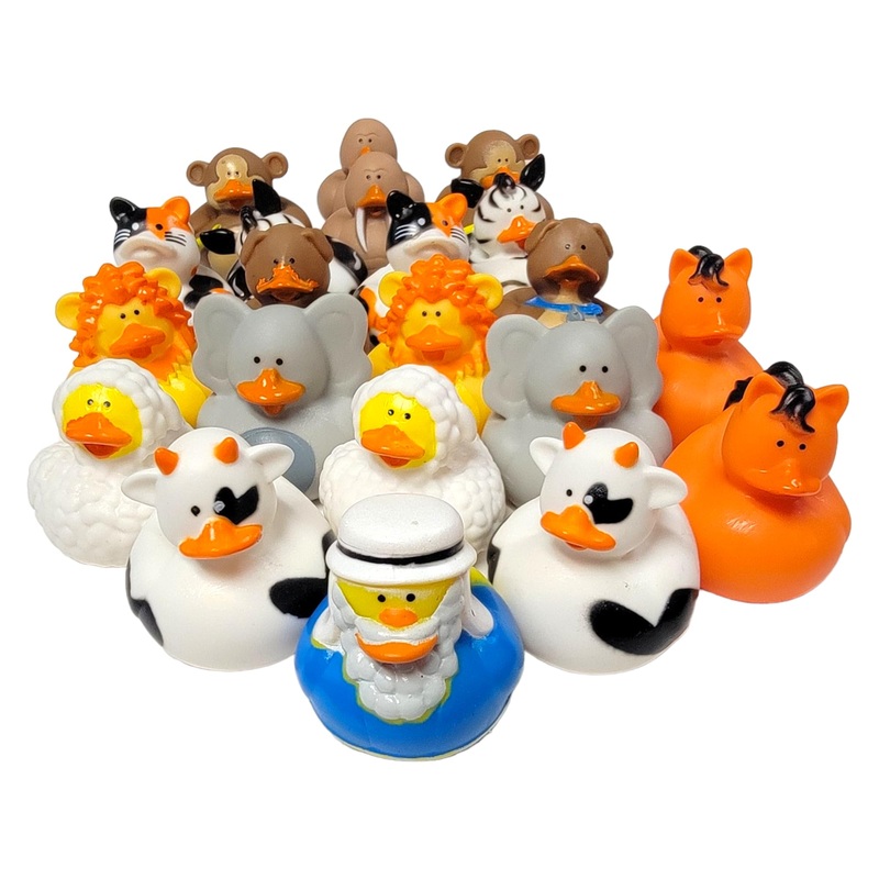 Cool Spring Flowers Easter Rubber Ducks (2”) Standard Size. (12 Pack) Cute Duck Bath Tub Pool Toys. (Spring Flowers Rubber Duck