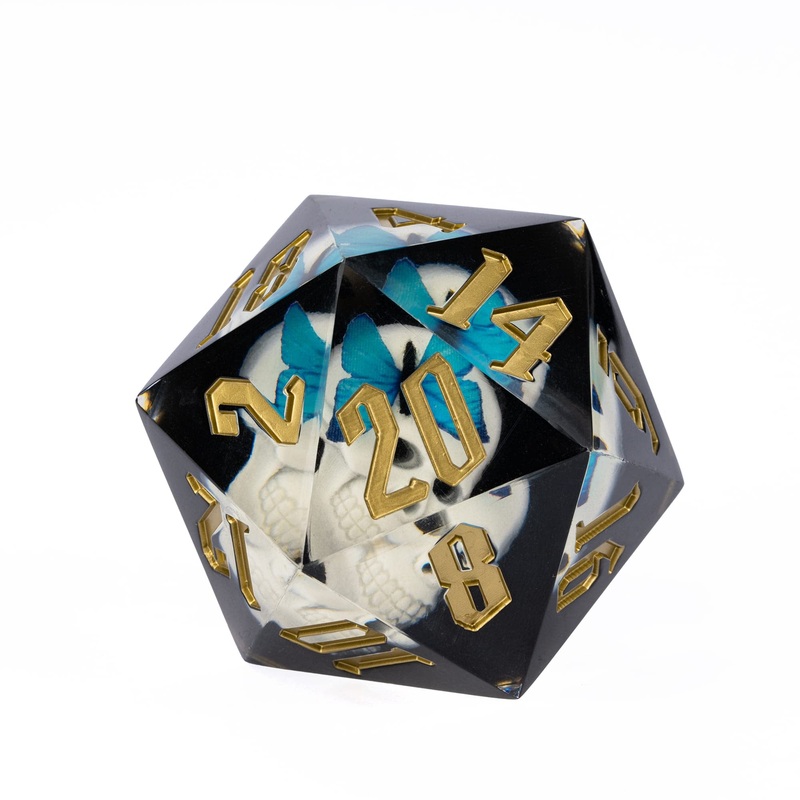 Cusdie Large D20 Dice 55mm with Sharp Edges, D&D 20 Sided Dice, Handmade Dice DND Giant D20 for Dungeons and Dragons RPG, Table