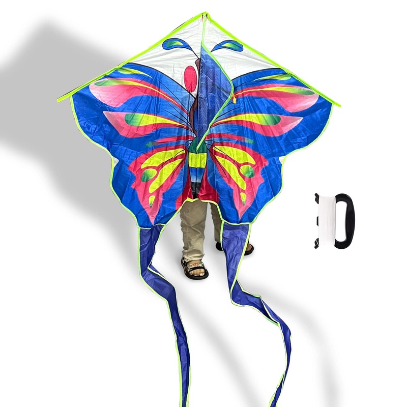 Dingbear 1pcs Simple Flying Kite, Butterfly Kite, Suitable for Children, Outdoor Games and Beach Park Activities