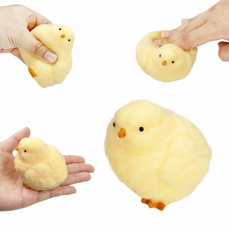 Handmade Squeeze Chicken Toy Soft Silicone Toy for Kids and Adults Good for Stress Relief and Relaxation (Chicken)