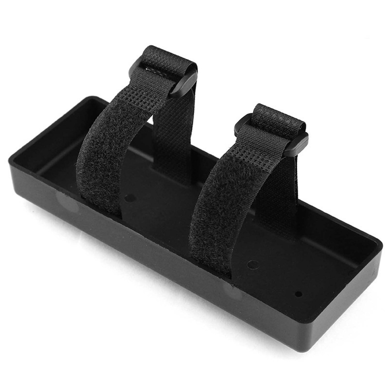LAFEINA RC Model Car Plastic Battery Box Tray Bracket with Antiskid Tie Straps for 1/8 1/10 RC Crawler Car SCX10 D90 TRX4 Access