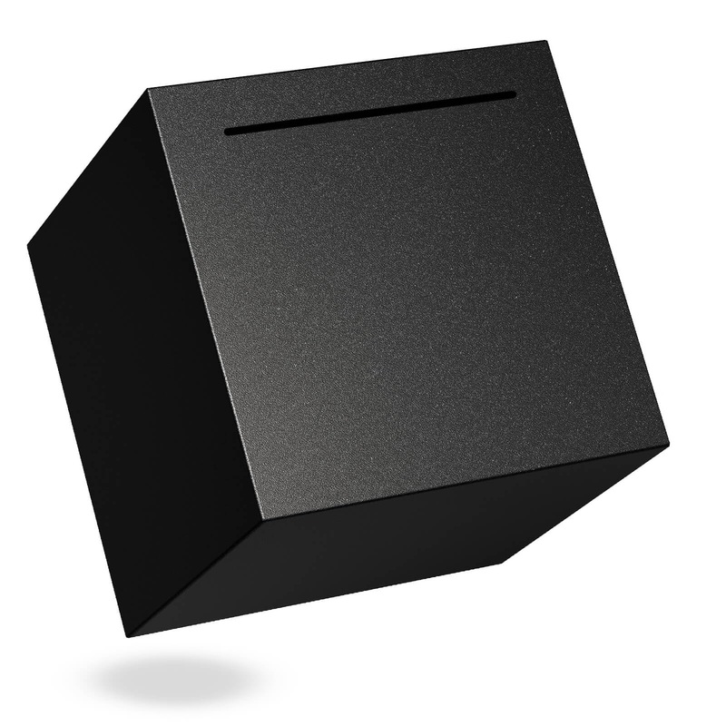 LMSNE Piggy Bank for Adults/Kids, Must Break to Open Stainless Steel Piggy Bank, Unopenable Metal Money Saving Box (Black, 4.72