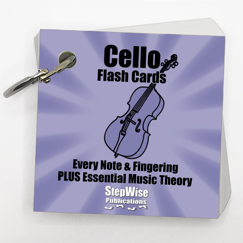 Music Flash Cards: Notes, Fingerings, & Music Theory (Cello)