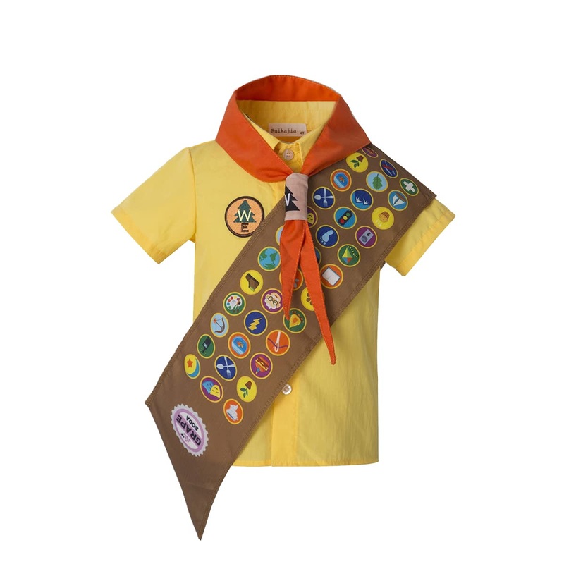 Ruikajia Kids Russell from Up Costume Wilderness Explorer Outfit for Kids, Classic Child 6 Years