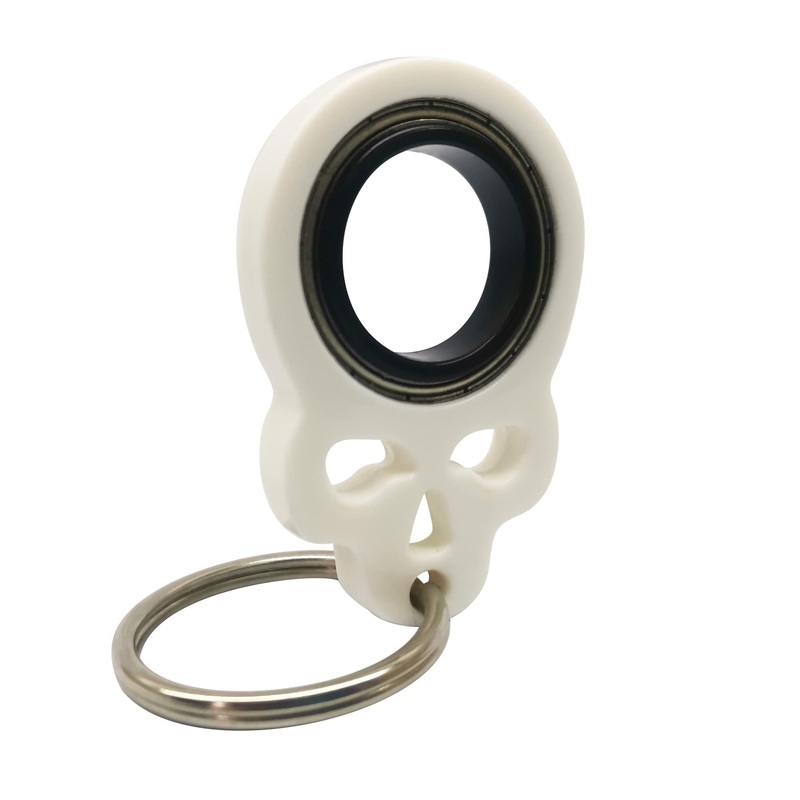 SAIKOOWA Keychain Spinner, Fidget Keychain,Spinning Keychain Fidget, Fidget Spinner Keychain Toys for Keys (White)