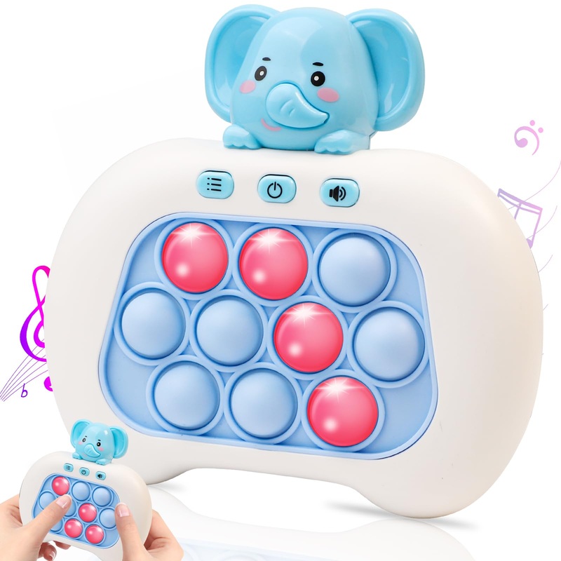 THINHOUS Fast Push Game Light up Toy – Electric Fidget Pop Handheld Games with Music, Quick Push Bubble Toys Birthday Toys for K