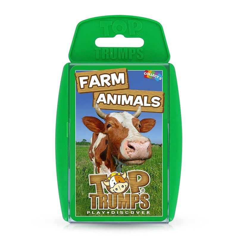 Top Trumps Farm Animals Classics Card Game, Find Out The Average lifespan of a Donkey, The wits of a Fox and The Cuteness of a S