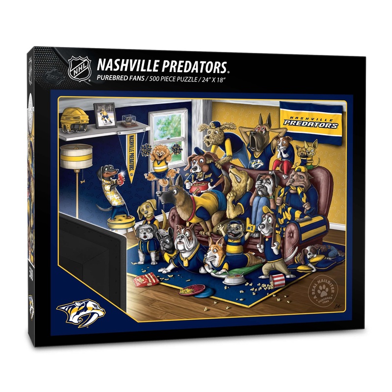 YouTheFan NHL Nashville Predators Purebred Fans 500pc Puzzle – A Real Nailbiter