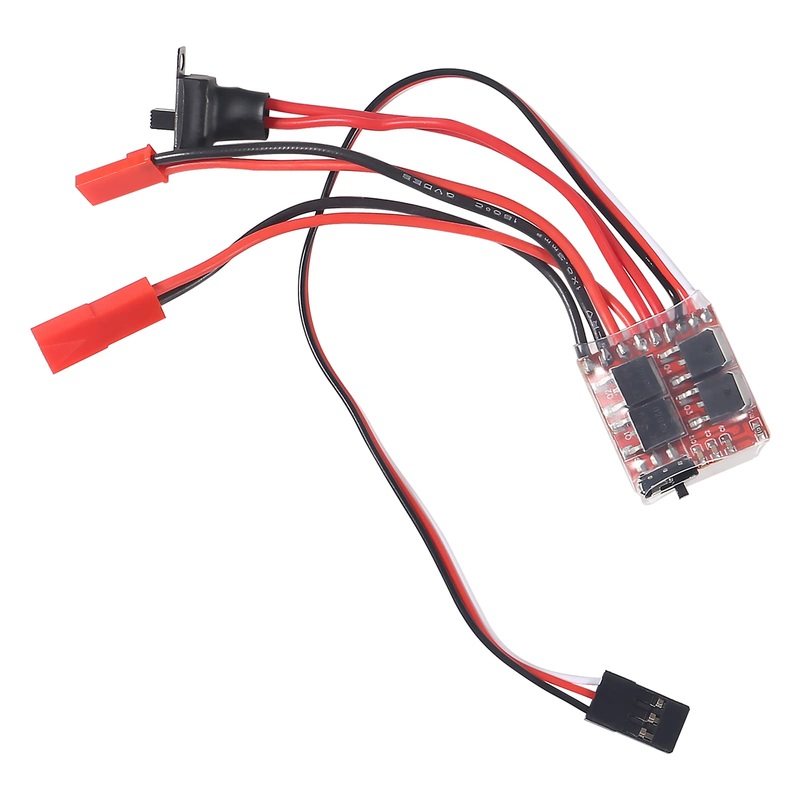 1PCS Mini RC 20A Brushed ESC Motor Speed RC ESC 2KHz Forward Reverse Brush Brake RC 2S for Controller Boat RC Car Tank