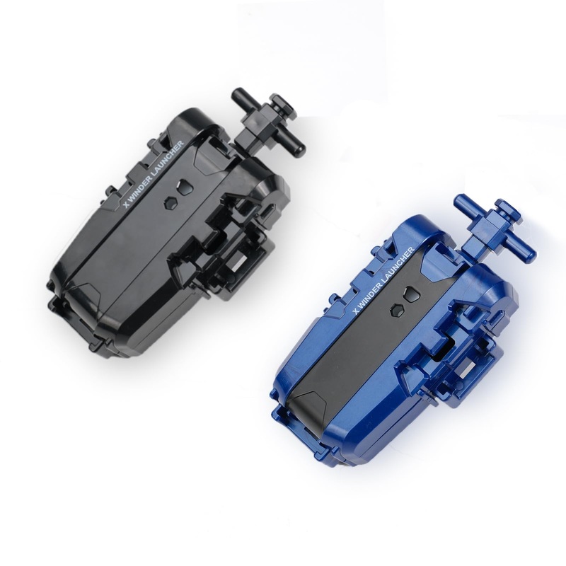 2 Pack X String Launcher, X Gyro Launcher Set for Players Battles, Only Work with X Right Spinning Tops (Blue + Black)