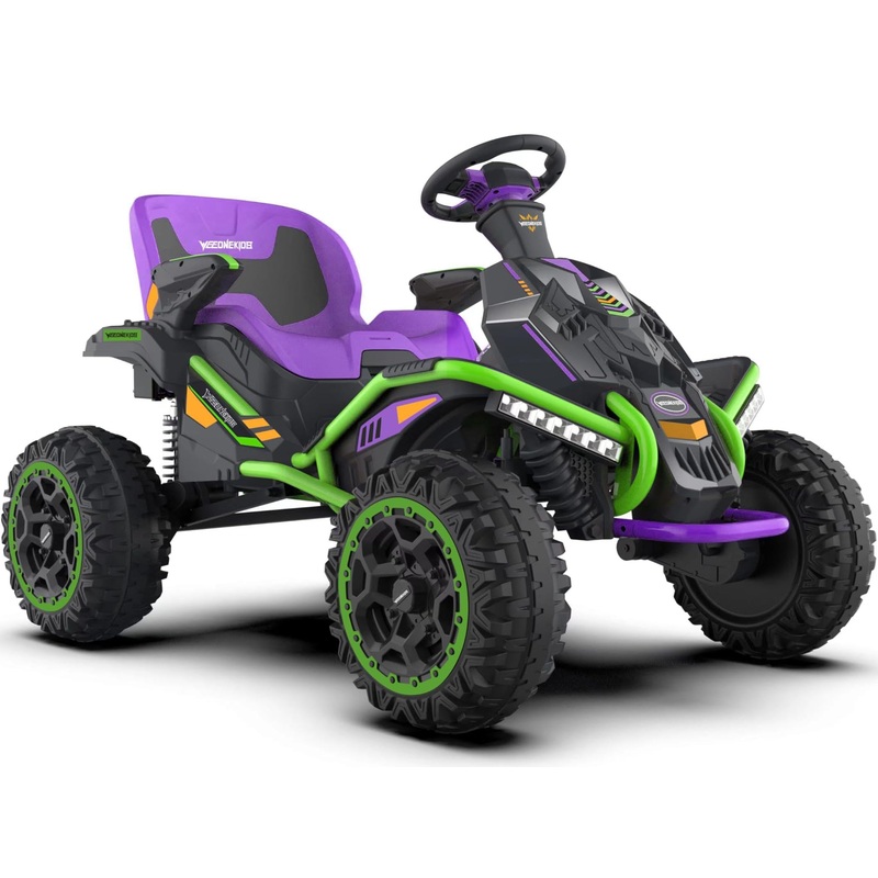 24V Ride on Toy for Big Kids, Kids’ Electric Vehicles Outdoor Race Toy with 4 Strong Motors Total 300W Bluetooth Speaker and 24V