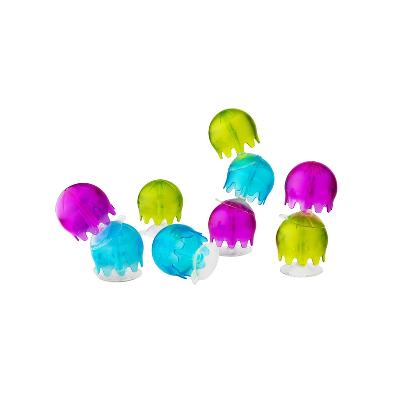 Boon Jellies Suction Cup Bath Toys – Bathtub Baby Sensory Toys – Jellyfish Suction Toys for Bath Time – Multicolored – Baby and