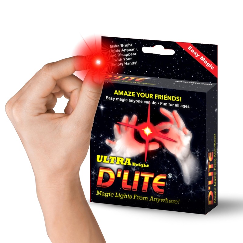 D’lite Magic Thumb Lightup Trick Set / 2 Original Amazing Ultra Bright Light Magic Fingers – Closeup & Stage Magic Tricks – Easy