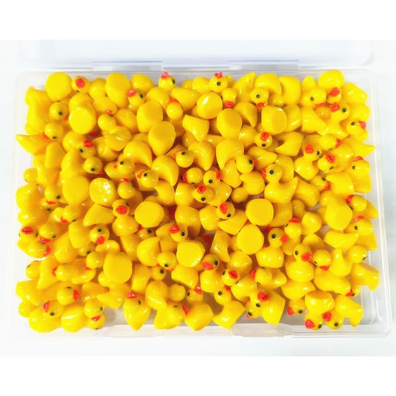 DZTIAN Yellow 130 Mini Resin Duck Garden Duck Class Activity Micro Landscape Decoration Ducklings Toy House Prank Christmas DIY