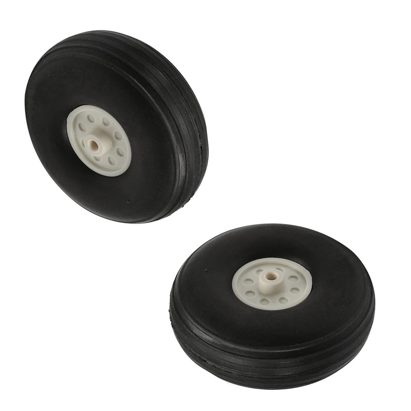 Fielect 2.25 inch RC Model Airplane Super Light Sponge Tire Tail Wheel Tire and Wheel Sets for RC Car Airplane PU Sponge Tire wi