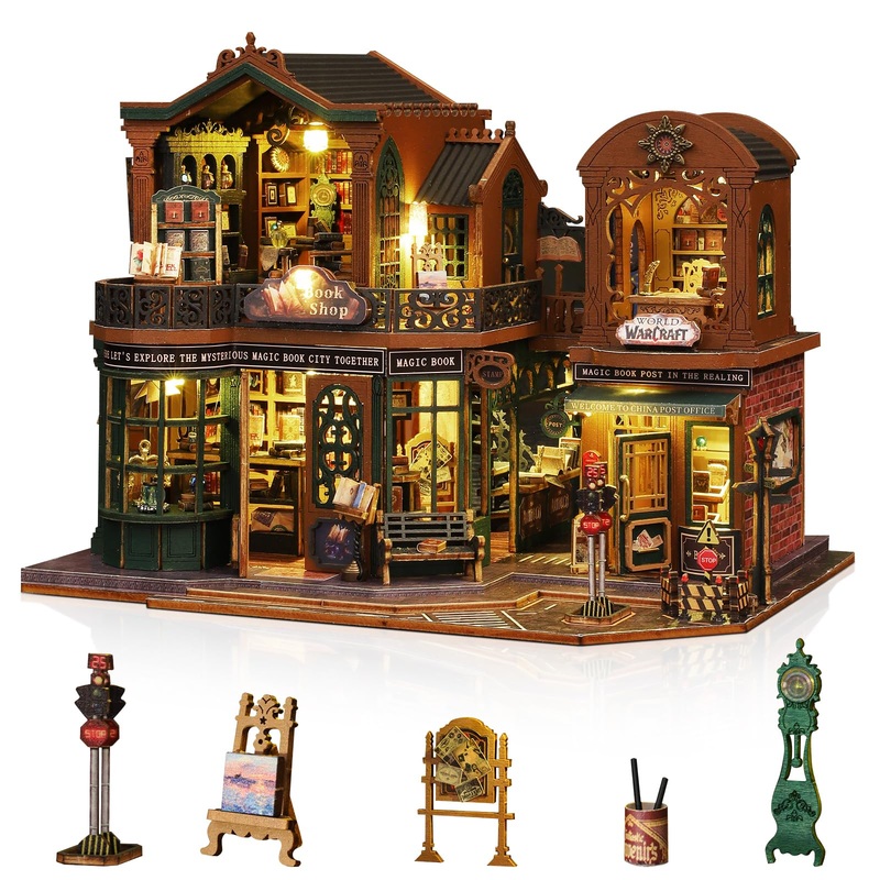 Foyucool DIY Miniature House Kits, Tiny House Kit, Doll House Kits for Adults to Building, Unique Gift for Birthday Mothers Day,