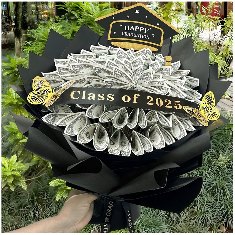 Graduation Gifts 2025 – DIY Money Bouquet for Her Him – Bouquets Filled with Folded Bills Gifts for Middle High School College –