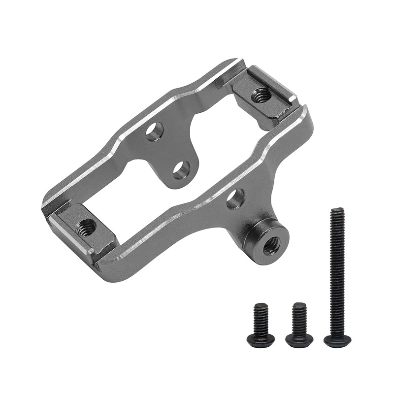 GTHELE Aluminum Servo Mount Bracket for Traxxas TRX4M Upgrade Parts 1/18 RC Crawler Car (Titanium)