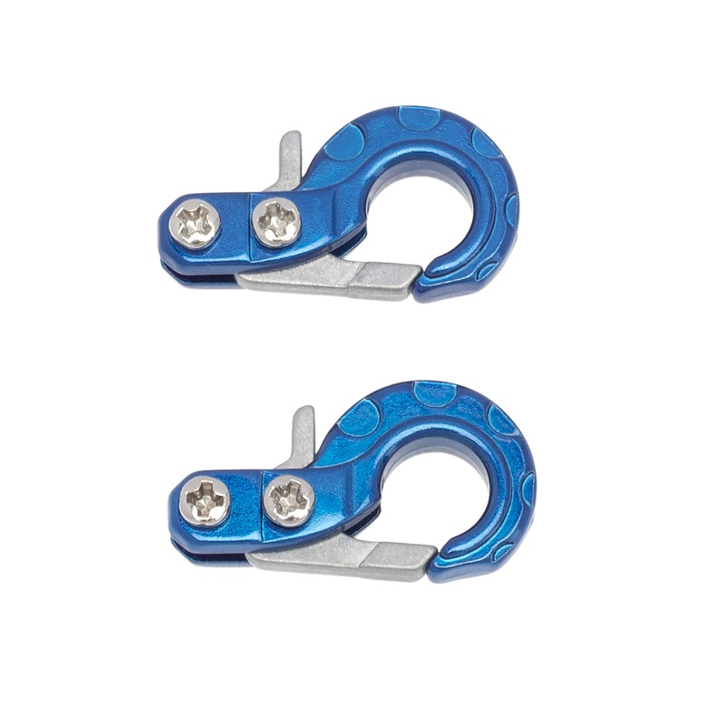 LAFEINA RC Crawler Winch Hooks, Metal Trailer Tow Hook for 1/10 RC Car SCX10 Tamiya CC01 D90 D110 TF2 TRX4 Accessories (Blue)