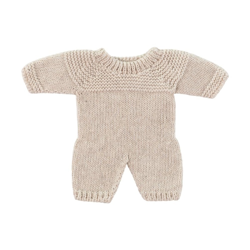 Miniland Clothes for Dolls 8 1/4” Knitted Pajama Linen Color – ECO, Made in Spain, Quality, Role Play, Educational