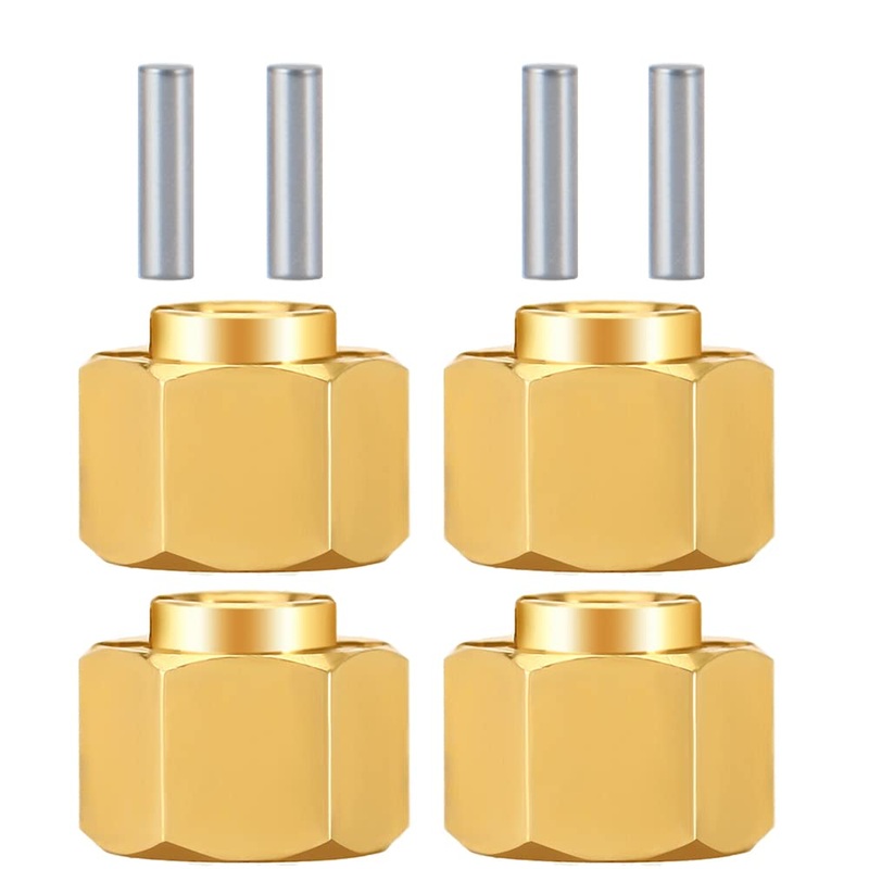 RCLIONS Brass RC Wheel Hex Hub 5mm Drive Adapter for TRX4M 1/18th RC Crawler Car Upgrades