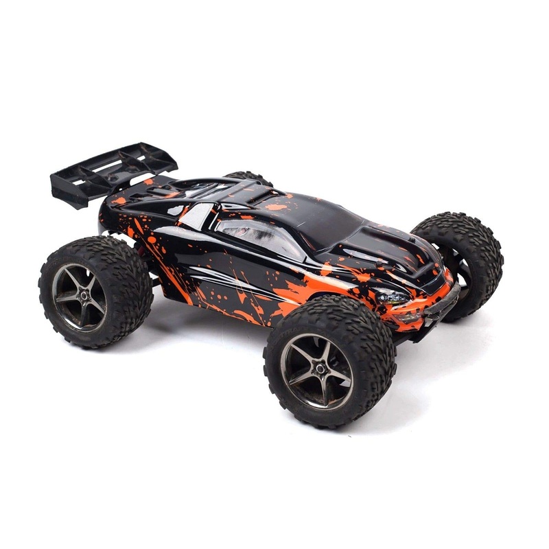SummitLink Compatible Custom Body Muddy Orange Over Black Replacement for 1/16 Scale RC Car or Truck (Truck not Included) ERMN-B