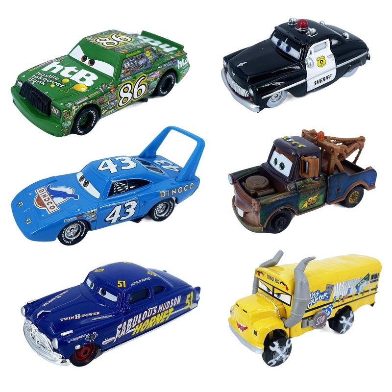 6PCS Metal Car Toy Set, 1:55 Scale Diecast Mini Vehicles, Portable & Collectible Model Cars for Kids 3 for Boys and Girls