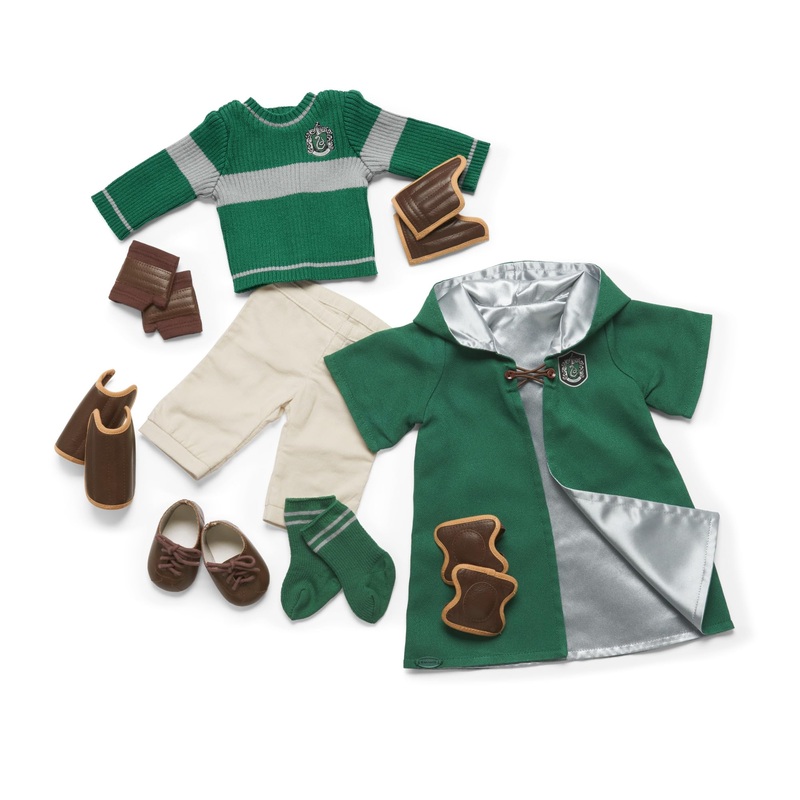 American Girl Harry Potter 18-inch Doll Slytherin Quidditch Uniform Outfit with Robe Featuring House Crest, For Ages 6+