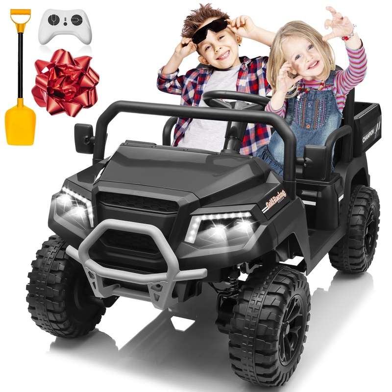 ANRLI 24V Ride on Car 4WD Golf Cart w/4X200W Motors, Gift Flower, 20” XL 2 Seaters, 2.4G Remote Control, 4 Wheeler, Music, LED