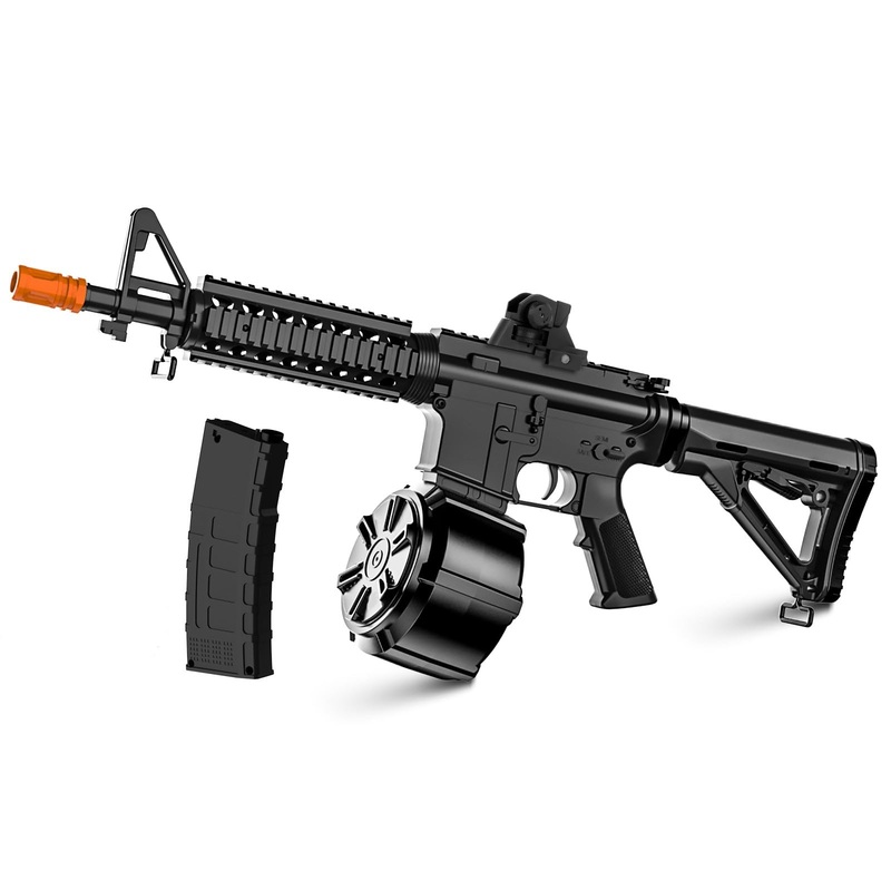 Electric Gel Toys New M4A1,Semi & Full Automatic Mode Splat-Blaster with FPS 280 and 100 Feet for Outdoor Team Game,Ages 14+,Bla
