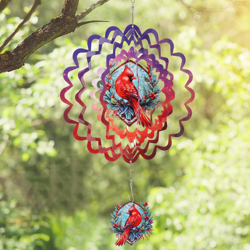 INCOK Hanging Wind Spinner Outdoor – Mental Wind Spinner for Indoor Decorations Gifts for Women Mom Grandma Wife (Cat)