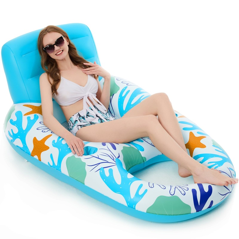 Jasonwell Inflatable Pool Float Adult – Pool Floaties Lounger Floats Raft Floating Chair Water Floaties for Swimming Pool Lake L