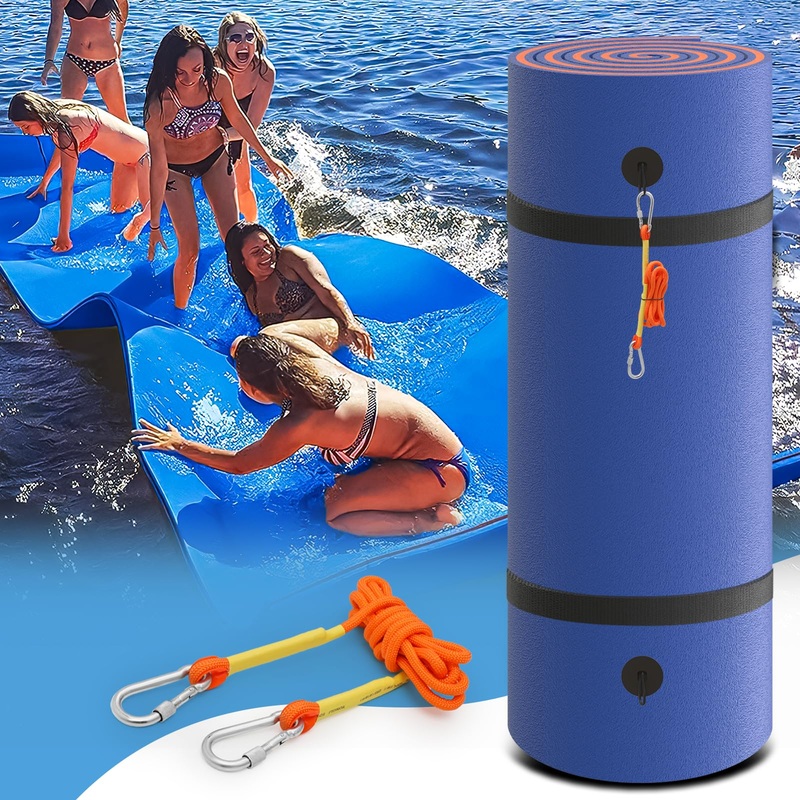 MADOG 9 x 6 Ft Outdoor Floating Water Mat for Adult Beach Lake Ocean Swimming Pool Large Size 3 Layer Tear Resistant XPE Foam Gi