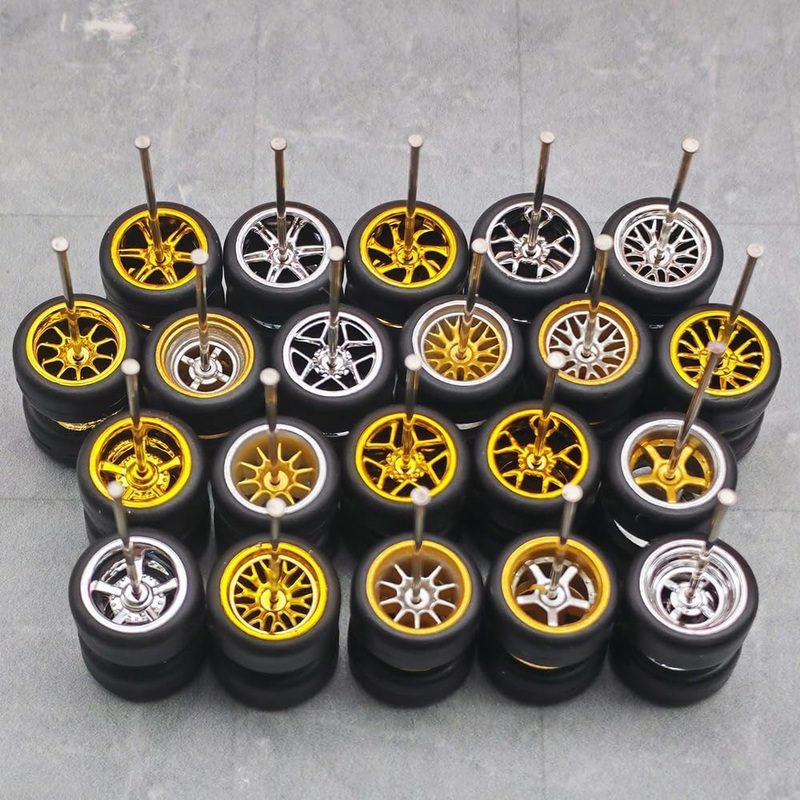 Mixed 10 set 1/64 wheels and tires (10 Mixed Sports wheels)